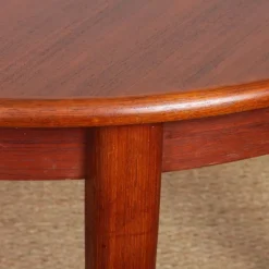 Pamono Round Extendable Teak Dining Table, 1960s Clearance