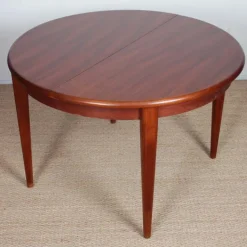 Pamono Round Extendable Teak Dining Table, 1960s Clearance