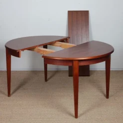 Pamono Round Extendable Teak Dining Table, 1960s Clearance