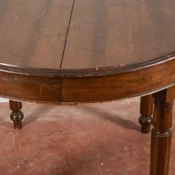 Pamono Round Fir Wood Table, Late 19th Century