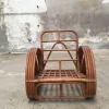 Pamono Round French Bamboo & Rattan Pretzel-Shaped Lounge Chair, 1950s Hot