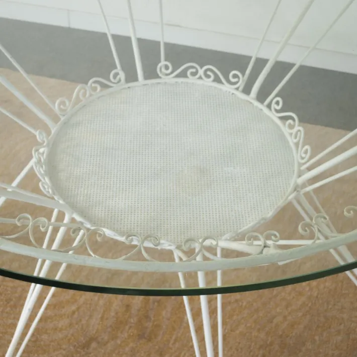 Pamono Round Garden Tea Table in Wrought Iron by Gio Ponti, 1950s Best
