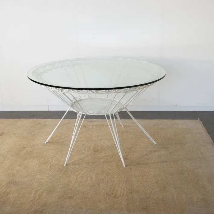 Pamono Round Garden Tea Table in Wrought Iron by Gio Ponti, 1950s Best