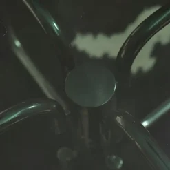 Pamono Round Glass and Chrome Metal Table, 1970s