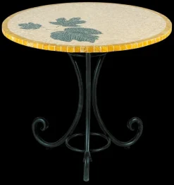 Pamono Round Italian Smeraldo Marble Mosaic Table by Egram New