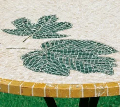 Pamono Round Italian Smeraldo Marble Mosaic Table by Egram New