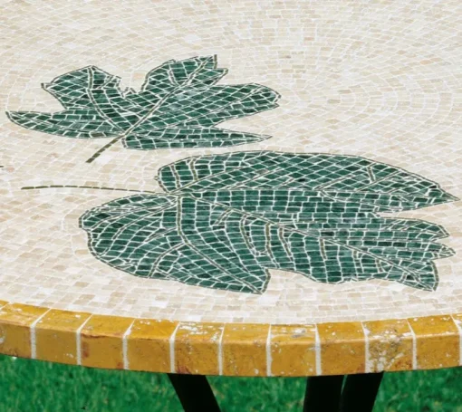 Pamono Round Italian Smeraldo Marble Mosaic Table by Egram New