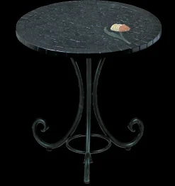 Pamono Round Italian Topaz Marble Mosaic Table by Egram New