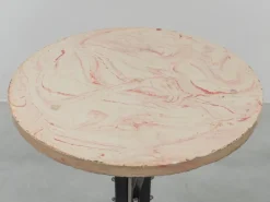 Pamono Round Outdoor Terrace Stone Top Table, France, 1930s Hot