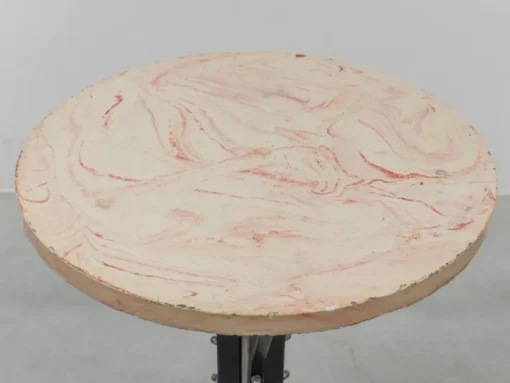 Pamono Round Outdoor Terrace Stone Top Table, France, 1930s Hot