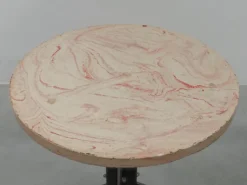 Pamono Round Outdoor Terrace Stone Top Table, France, 1930s Hot