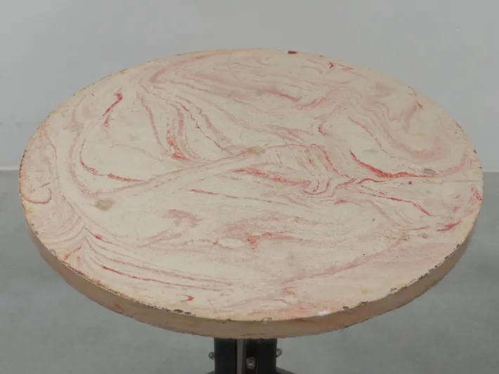 Pamono Round Outdoor Terrace Stone Top Table, France, 1930s Hot
