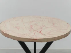 Pamono Round Outdoor Terrace Stone Top Table, France, 1930s Hot