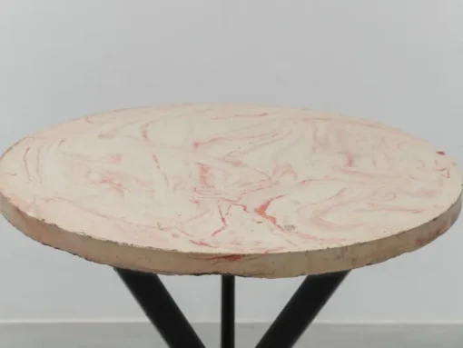 Pamono Round Outdoor Terrace Stone Top Table, France, 1930s Hot