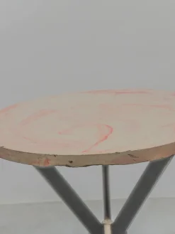 Pamono Round Outdoor Terrace Stone Top Table, France, 1930s Hot