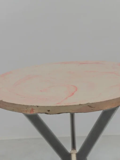 Pamono Round Outdoor Terrace Stone Top Table, France, 1930s Hot