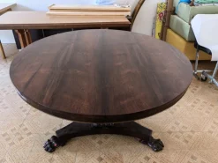 Pamono Round Table in Rosewood with Lion's Leg Foot, Late 1700s Online