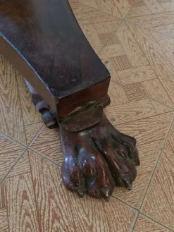 Pamono Round Table in Rosewood with Lion's Leg Foot, Late 1700s Online