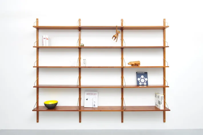 Pamono Royal System Teak Wall Shelf by Poul Cadovius for Cado, 1950s Hot