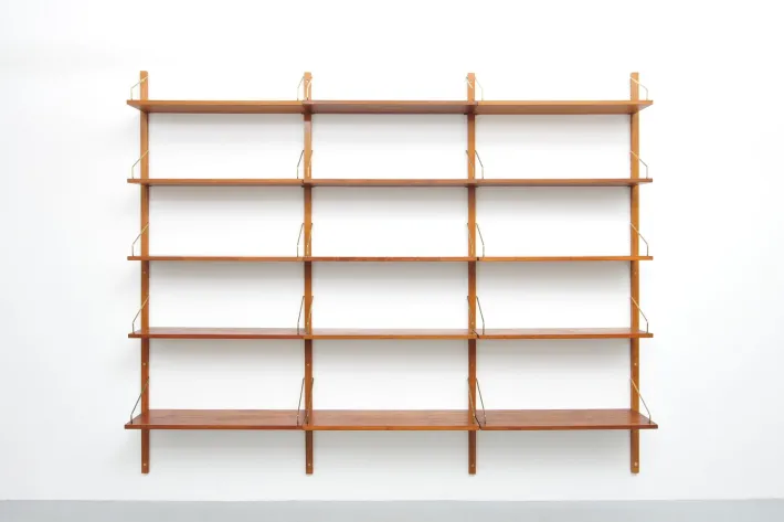 Pamono Royal System Teak Wall Shelf by Poul Cadovius for Cado, 1950s Hot