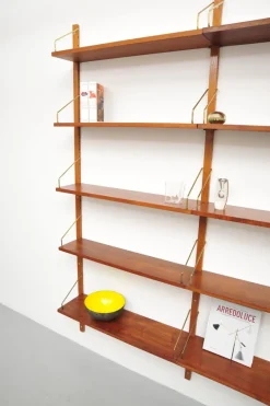 Pamono Royal System Teak Wall Shelf by Poul Cadovius for Cado, 1950s Hot