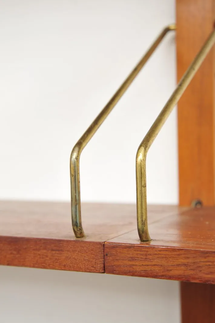 Pamono Royal System Teak Wall Shelf by Poul Cadovius for Cado, 1950s Hot