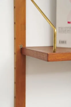 Pamono Royal System Teak Wall Shelf by Poul Cadovius for Cado, 1950s Hot