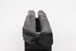 Pamono Rustic Blackened Wood Garden Bench by Logniture Best