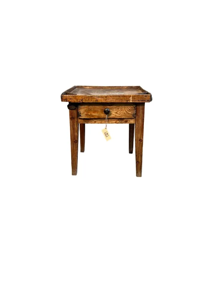 Pamono Rustic Cobbler's Table with Drawer Discount