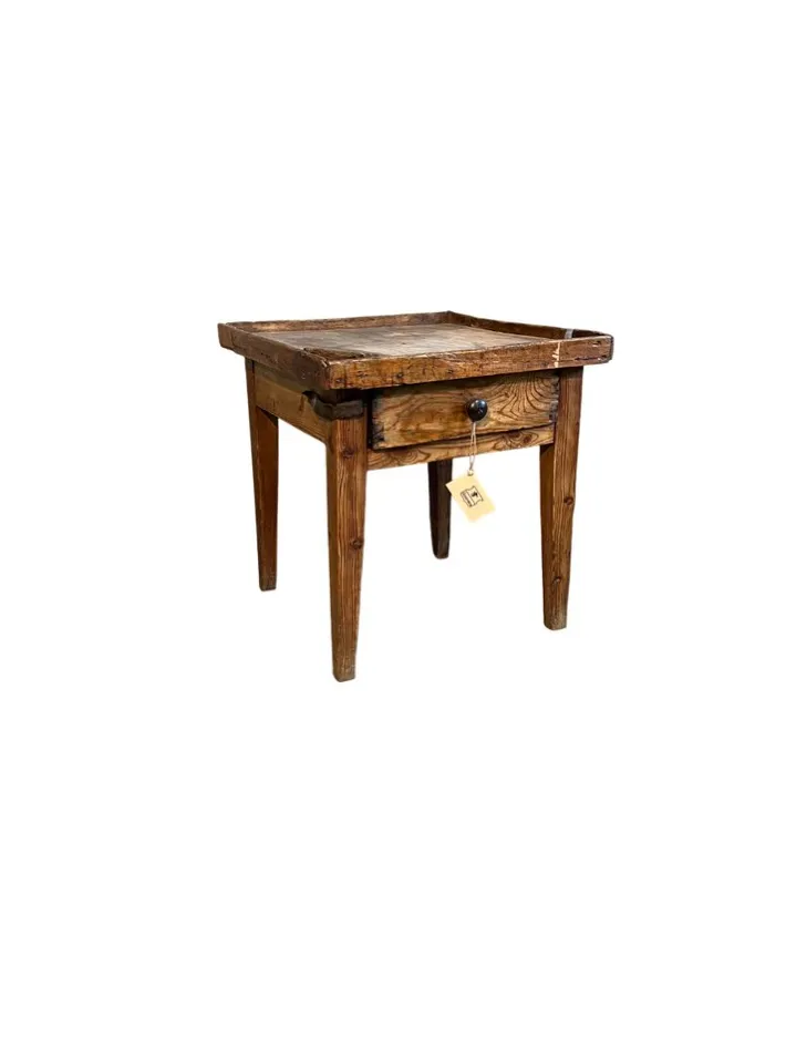 Pamono Rustic Cobbler's Table with Drawer Discount