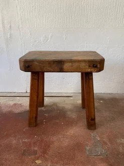Pamono Rustic Farmhouse Chopping Block Table, 1956