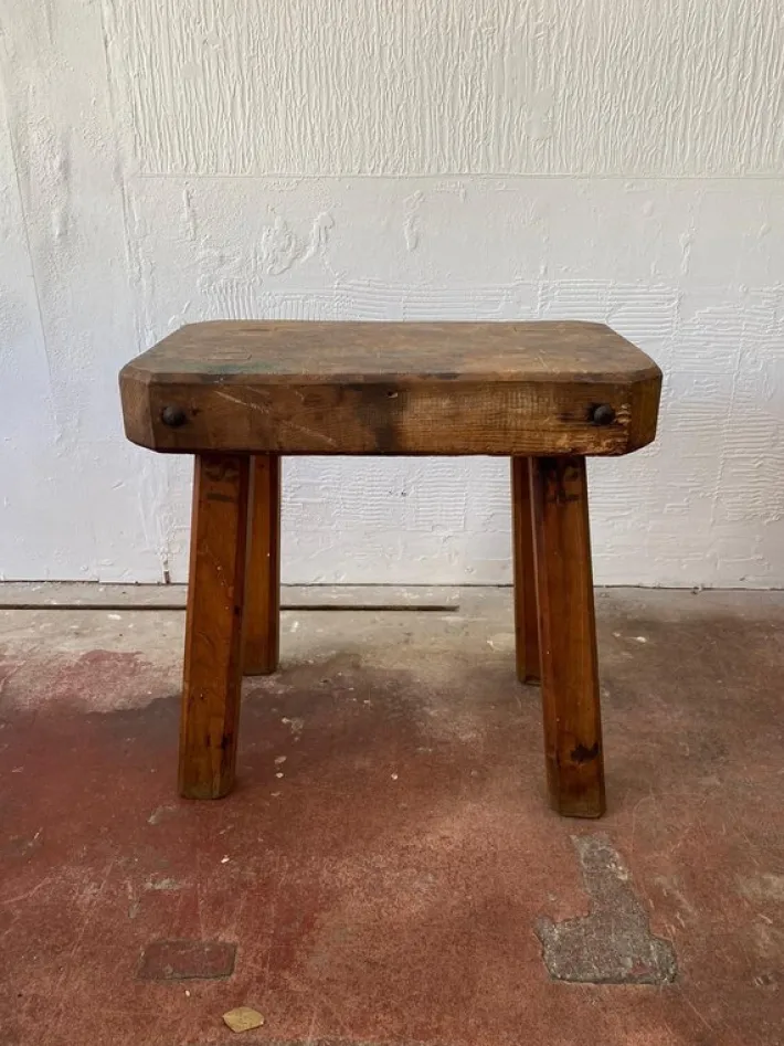 Pamono Rustic Farmhouse Chopping Block Table, 1956