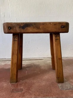 Pamono Rustic Farmhouse Chopping Block Table, 1956