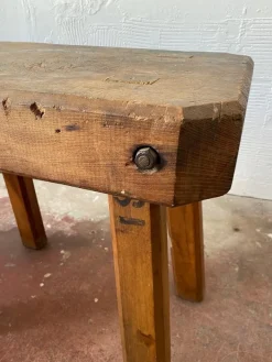 Pamono Rustic Farmhouse Chopping Block Table, 1956