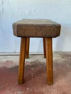 Pamono Rustic Farmhouse Chopping Block Table, 1956