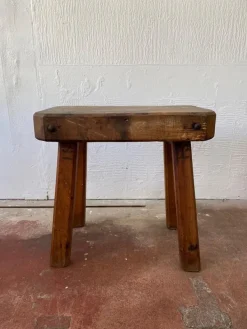 Pamono Rustic Farmhouse Chopping Block Table, 1956