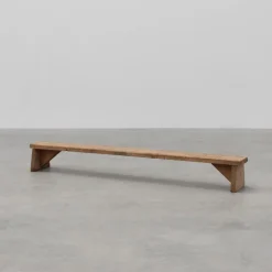 Pamono Rustic French Wooden Low Bench in the style of Wabi Sabi, 1880s Discount