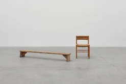Pamono Rustic French Wooden Low Bench in the style of Wabi Sabi, 1880s Discount
