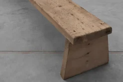 Pamono Rustic French Wooden Low Bench in the style of Wabi Sabi, 1880s Discount