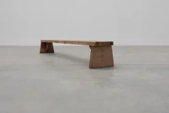 Pamono Rustic French Wooden Low Bench in the style of Wabi Sabi, 1880s Discount