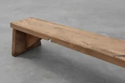 Pamono Rustic French Wooden Low Bench in the style of Wabi Sabi, 1880s Discount