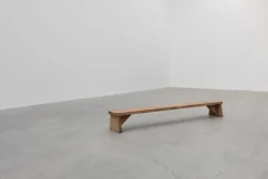 Pamono Rustic French Wooden Low Bench in the style of Wabi Sabi, 1880s Discount