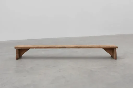 Pamono Rustic French Wooden Low Bench in the style of Wabi Sabi, 1880s Discount