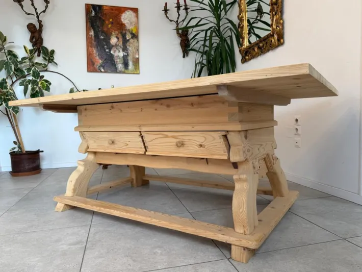 Pamono Rustic Jogl Table Farmhouse Table in Natural Wood Spruce Sale