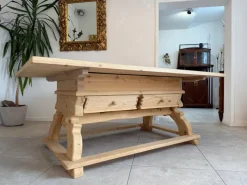 Pamono Rustic Jogl Table Farmhouse Table in Natural Wood Spruce Sale