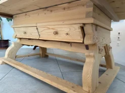 Pamono Rustic Jogl Table Farmhouse Table in Natural Wood Spruce Sale