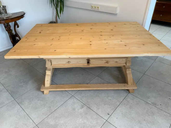 Pamono Rustic Jogl Table Farmhouse Table in Natural Wood Spruce Sale