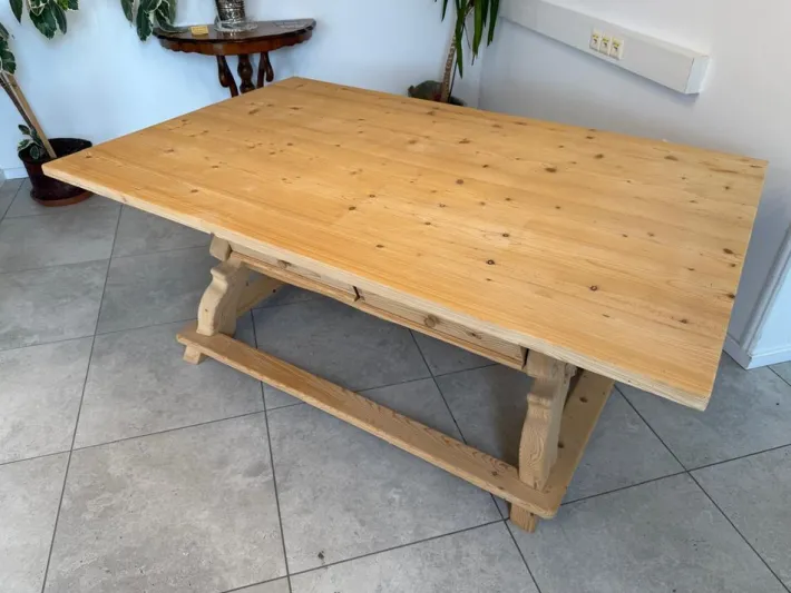 Pamono Rustic Jogl Table Farmhouse Table in Natural Wood Spruce Sale