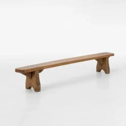 Pamono Rustic Low Bench in Wood, France, 1850s New