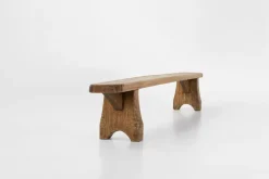 Pamono Rustic Low Bench in Wood, France, 1850s New